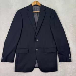 HSM Hart Schaffner Marx Mens 38R Black Blazer Jacket Sport Coat Suit‎ Coat GUC